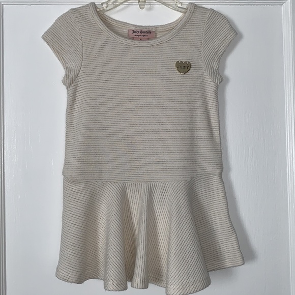 Juicy Couture Other - Juicy Couture Cream & Gold Dress 4 EUC girls